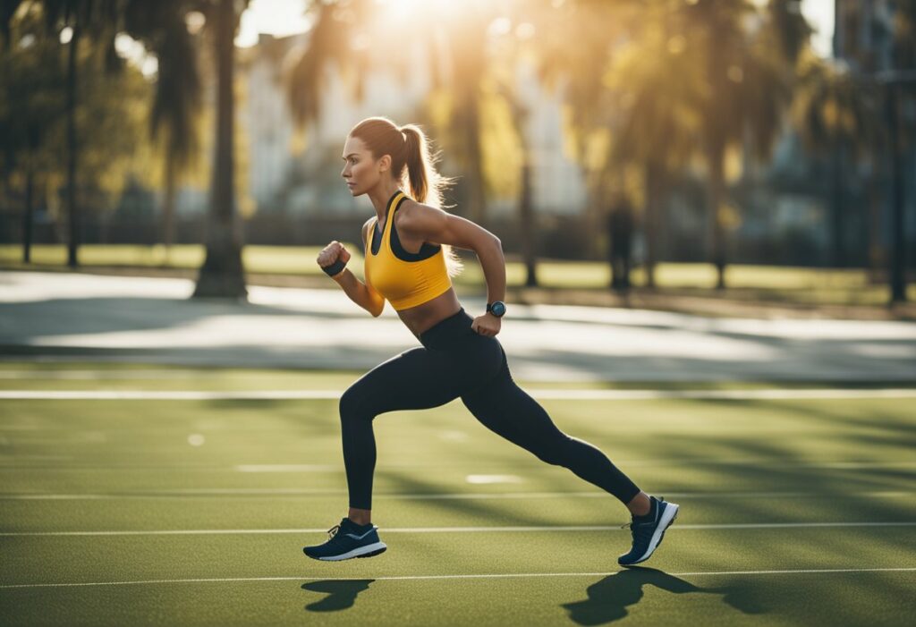 Cardio-Sportarten zum Abnehmen: Eine Frau läuft im Park